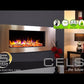 Celsi Ultiflame VR Vichy 33" Wall Mounted Electric Fire - Champagne