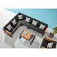New York Corner Sofa & Ice Bucket Coffee Table Set - PadioLiving - New York Corner Sofa & Ice Bucket Coffee Table Set - Outdoor Sofa and Coffee Table Set - PadioLiving