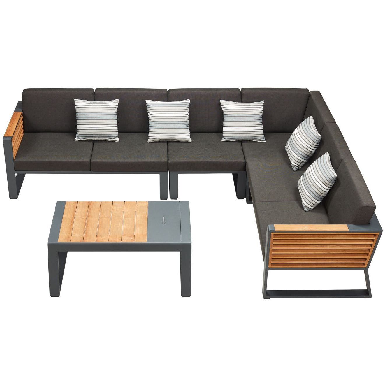 New York Corner Sofa & Ice Bucket Coffee Table Set - PadioLiving - New York Corner Sofa & Ice Bucket Coffee Table Set - Outdoor Sofa and Coffee Table Set - PadioLiving