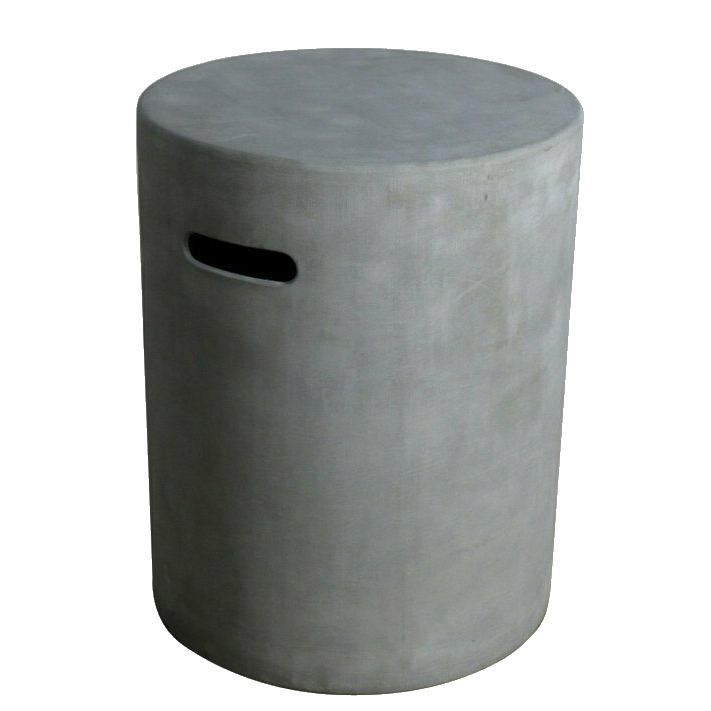 Elementi Nantucket Fire Bowl for Liquid Propane Gas or Natural Gas in Light Grey (Includes PVC Cover) - PadioLiving - Elementi Nantucket Fire Bowl for Liquid Propane Gas or Natural Gas in Light Grey (Includes PVC Cover) - Fire Pit - PadioLiving