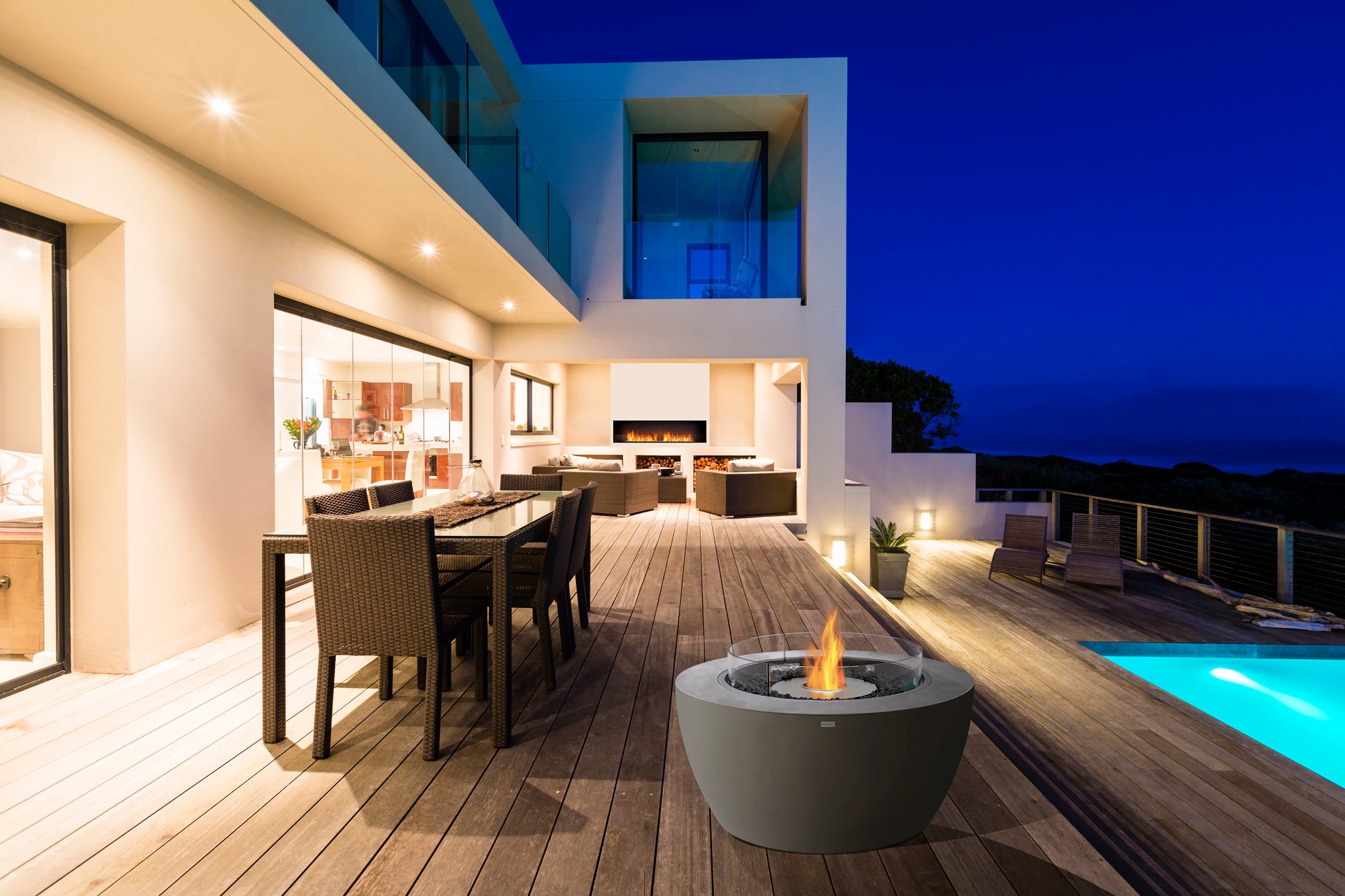 EcoSmart Fire Pod 40 Fire Pit Bowl with Bioethanol Sustainable Fuel - PadioLiving - EcoSmart Fire Pod 40 Fire Pit Bowl with Bioethanol Sustainable Fuel - Fire Pit - PadioLiving