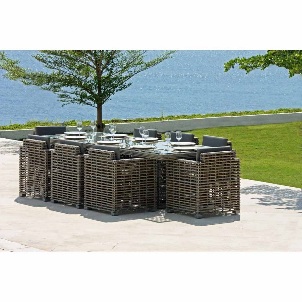 Castries Kubu Mushroom Dining Table (Rectangle or Square) - PadioLiving - Castries Kubu Mushroom Dining Table (Rectangle or Square) - Outdoor Dining Table - Rectangle 8 Seat Table - PadioLiving