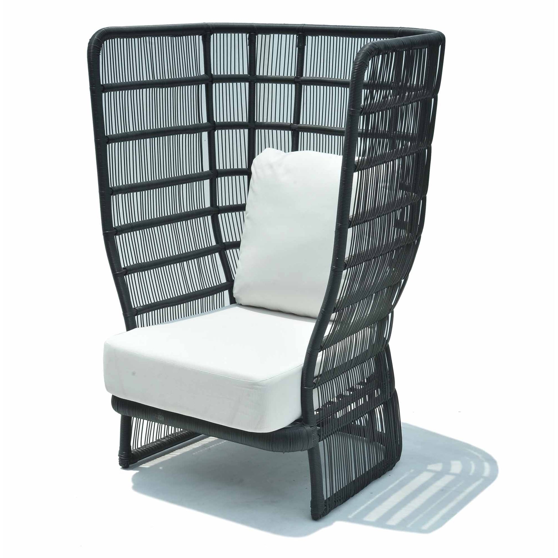 Spa Chair - PadioLiving - Spa Chair - Outdoor Chair - Black Poly Rod 3.5 mm Weave-Optik (£1567) - PadioLiving