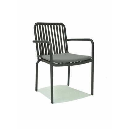 Trinity Dining Chair - PadioLiving - Trinity Dining Chair - Outdoor Dining Chair - Dark Grey 21mm Strap / Metal-Perla(£299) - PadioLiving