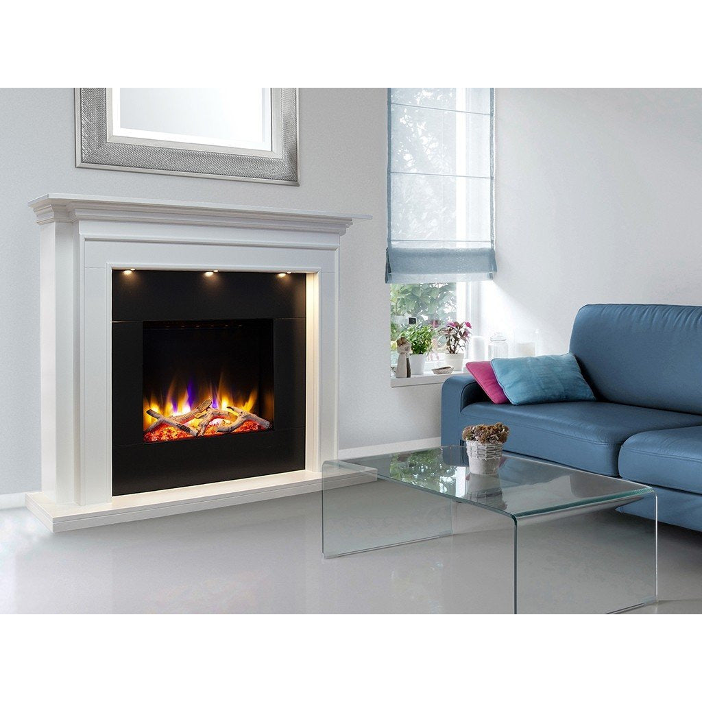 Celsi Ultiflame VR Canelo Illumia - Smooth White - PadioLiving - Celsi Ultiflame VR Canelo Illumia - Smooth White - Electric Fires - PadioLiving