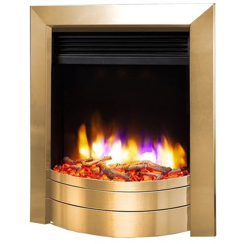 Celsi Ultiflame VR Essence Electric Fire - Satin Brass - PadioLiving - Celsi Ultiflame VR Essence Electric Fire - Satin Brass - Electric Fires - PadioLiving