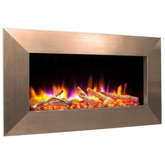 Celsi Ultiflame VR Instinct 33" Wall Mounted Electric Fire - Champagne - PadioLiving - Celsi Ultiflame VR Instinct 33" Wall Mounted Electric Fire - Champagne - Electric Fires - PadioLiving