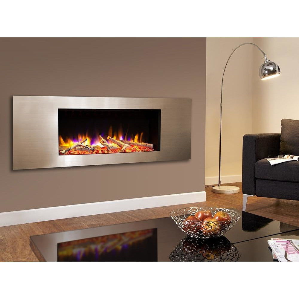 Celsi Ultiflame VR Metz 33" Wall Mounted Electric Fire - Champagne - PadioLiving - Celsi Ultiflame VR Metz 33" Wall Mounted Electric Fire - Champagne - Electric Fires - PadioLiving