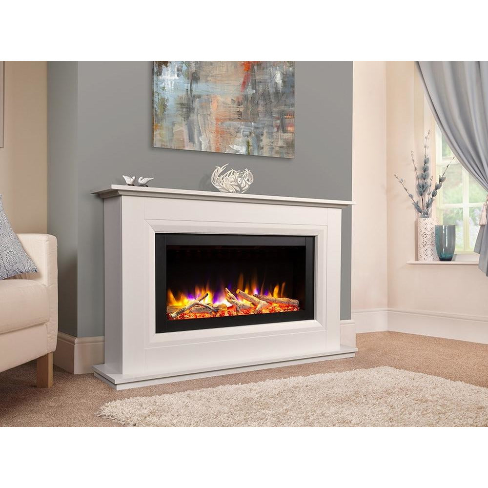 Celsi Ultiflame VR Vega 33" Electric Fireplace Suite - Smooth White - PadioLiving - Celsi Ultiflame VR Vega 33" Electric Fireplace Suite - Smooth White - Electric Fires - PadioLiving