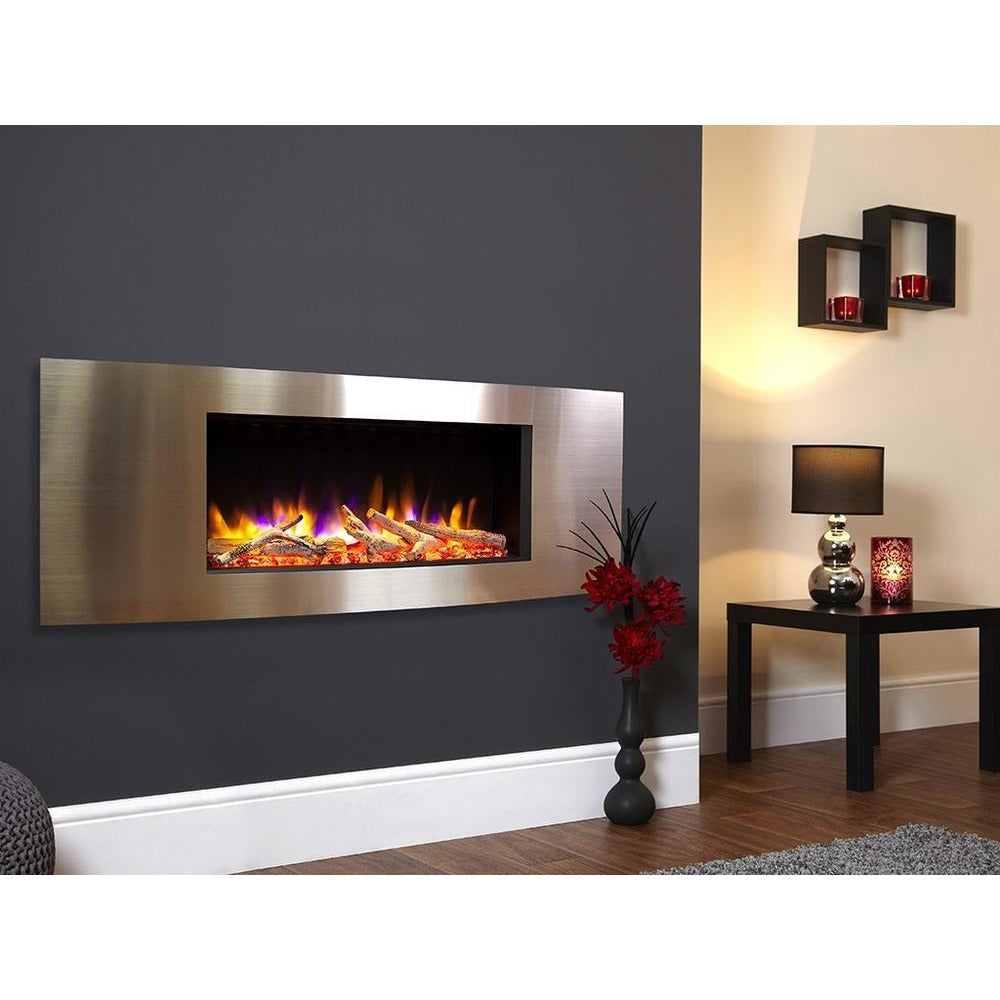 Celsi Ultiflame VR Vichy 33" Wall Mounted Electric Fire - Champagne - PadioLiving - Celsi Ultiflame VR Vichy 33" Wall Mounted Electric Fire - Champagne - Electric Fires - PadioLiving